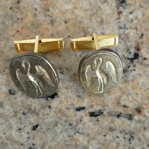 MMA Metropolitan Museum of Art Cufflinks with Cranes pat 2920363 Harvey Avedon